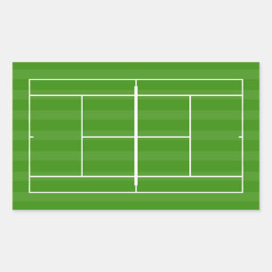 テニスコート 長方形シール