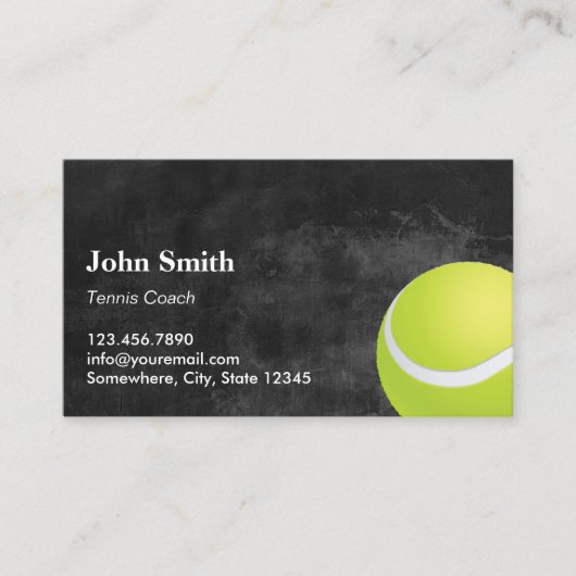 テニスコートChalkboard 名刺 (正面)
