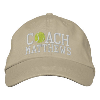 テニスコーパーソナライズされたチ 刺繍入りキャップ