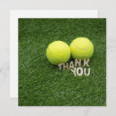 テニスサンキューカードオン緑の草 (正面/裏面)