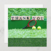 テニスサンキューカードボール及びコーチ用ラケット サンキューカード (正面/裏面)