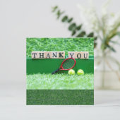 テニスサンキューカードボール及びコーチ用ラケット サンキューカード (スタンド正面)