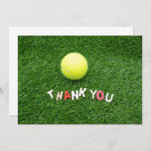 テニスサンキューカード(ボールが緑の場合) サンキューカード (正面/裏面)