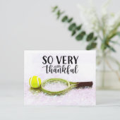 テニスサンキューカード（ボール付き） ポストカード (スタンド正面)