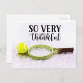 テニスサンキューカード（ボール付き） ポストカード (正面/裏面)