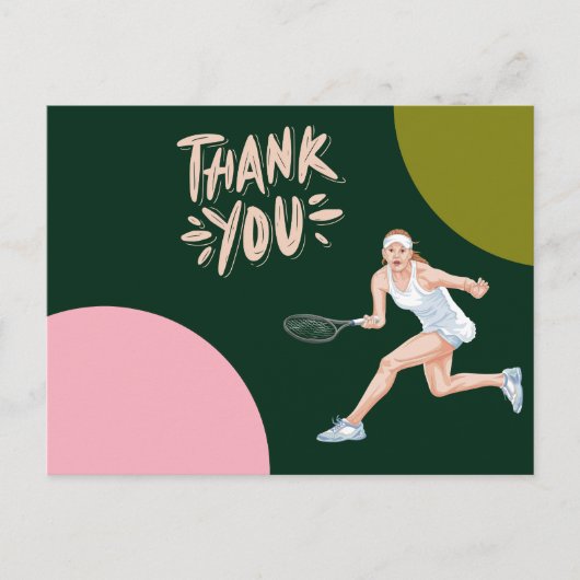 テニスサンキューカード ポストカード (正面)