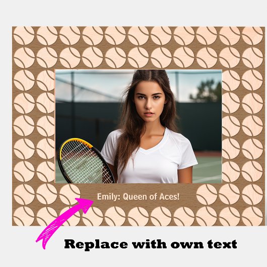 テニスサーバと保存 レーザー彫刻フレーム