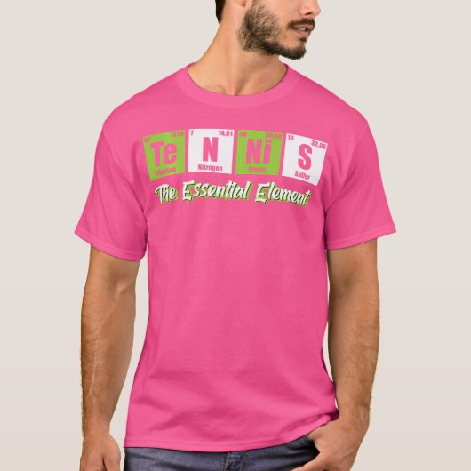テニスザエレメンおもしろいト愛テニス Tシャツ (正面)