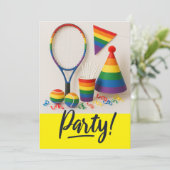 テニスザプライド月虹をテーマにしたパーティー 招待状 (スタンド正面)