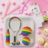 テニスザプライド月虹をテーマにした ペーパープレート (パーティー)