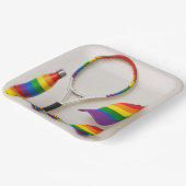 テニスザプライド月虹をテーマにした ペーパープレート (傾斜あり)