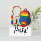 テニスザプライド月虹をテーマにした 招待状 (スタンド正面)