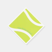 テニスシンプルボールスポーツ誕生日パーティー スタンダードカクテルナプキン (角)