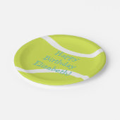 テニスシンプルボール誕生日パーティー紙プレート ペーパープレート (アングル)