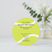 テニスシンプルボール誕生日パーティー 案内状 (スタンド正面)