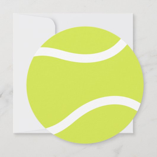 テニスシンプルボール誕生日パーティー 案内状 (裏面)