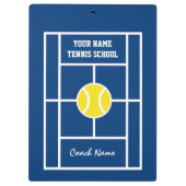 テニススクーカスタムルのコーチトレーナー用クリップボード クリップボード (裏面)