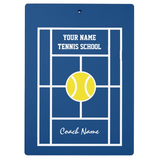 テニススクーカスタムルのコーチトレーナー用クリップボード クリップボード (裏面)