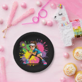 テニススターガールバースデーパーティー ペーパープレート (パーティー)