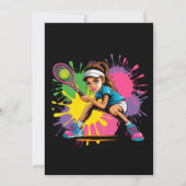 テニススターガールバースデーパーティー 招待状 (裏面)