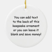 テニススターパーソナライズされたキープサケオーナメント セラミックオーナメント (裏面)