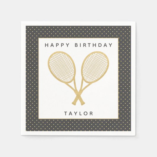 テニススター スタンダードカクテルナプキン (正面)