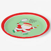 テニススポーツクリスマスパーティー紙プレート ペーパープレート (アングル)