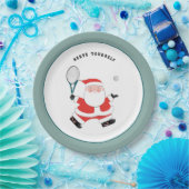 テニススポーツクリスマスパーティー紙プレート ペーパープレート (パーティー)
