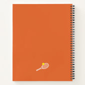 テニススポーツクレイパーソナライズされたコート ノートブック (裏面)