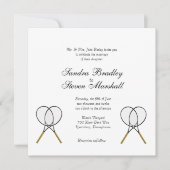 テニススポーツテーマ結婚式招待状 招待状 (正面)