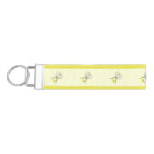 テニススポーツデザインイエロー リストバンドキーホルダー (鍵左)
