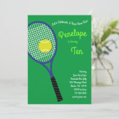 テニススポーツ子供の誕生日パーティー 招待状 (スタンド正面)