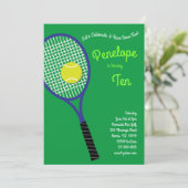 テニススポーツ子供誕生日パーティー 招待状 (スタンド正面)