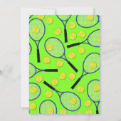 テニススポーツ子供誕生日パーティー 招待状 (裏面)