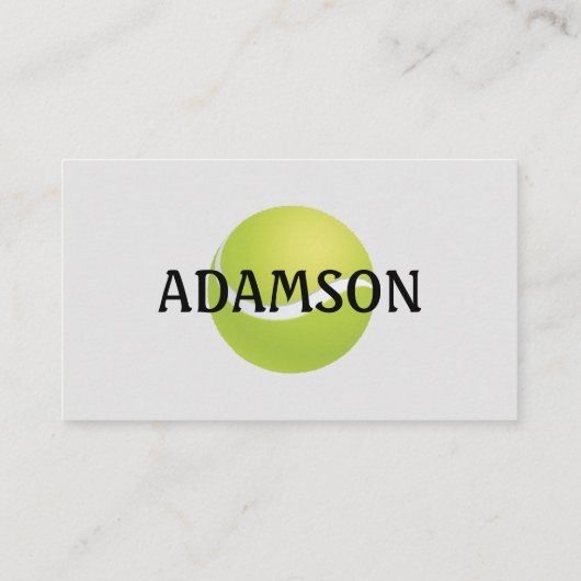 テニススポーツ強調の選手ボールパーソナライズ 名刺 (裏面)