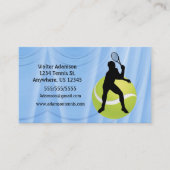 テニススポーツ強調の選手ボールパーソナライズ 名刺 (正面)