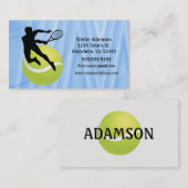 テニススポーツ強調2ボールパーソナライズ 名刺 (正面/裏面)