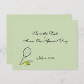 テニススポーツ日付はがきを保存 案内ポストカード (正面/裏面)