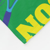 テニススポーツ緑の白い青色の黄色の名前をカスタムする フリースブランケット (角)