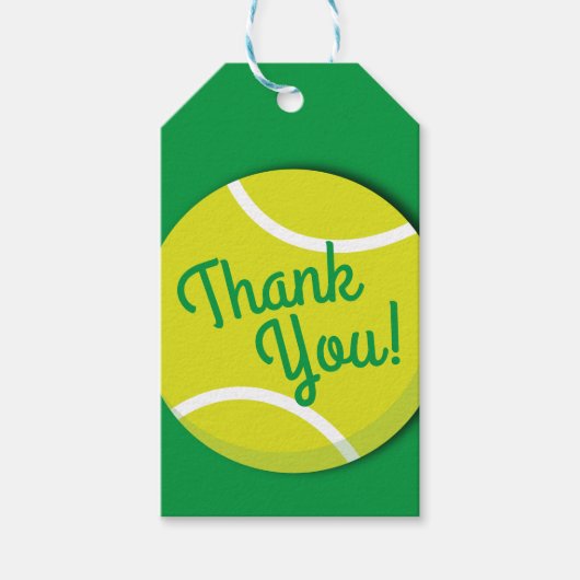 テニススポーツ誕生日パーティーありがとう ギフトタグ (正面)