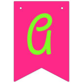 テニススポーツ誕生日パーティーピンク バンティングフラッグ (第3の旗)