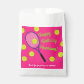 テニススポーツ誕生日パーティーピンク フェイバーバッグ (正面)