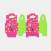 テニススポーツ誕生日パーティーピンク フェイバーボックス (折り畳みなし)