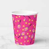 テニススポーツ誕生日パーティーピンク 紙コップ (右)