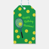 テニススポーツ誕生日パーティー ギフトタグ (正面)
