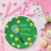 テニススポーツ誕生日パーティー ペーパープレート (パーティー)