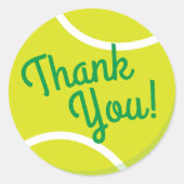 テニススポーツ誕生日パーティー ラウンドシール (正面)