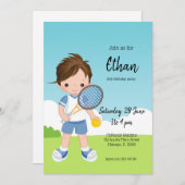 テニススポーツ 招待状 (正面/裏面)