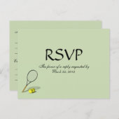 テニススポーツRSVPディナーチョイス葉書 インビテーションポストカード (正面/裏面)