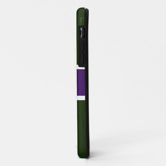 テニススポーティはっきりしたパープルフォレストグリーンストライプズ Case-Mate iPhoneケース